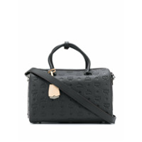 MCM Bolsa tote com logo corrido gravado - Preto