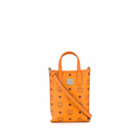 MCM Bolsa tote Essential com estampa monogramada - Laranja