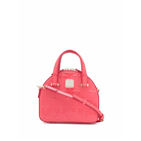 MCM Bolsa tote estruturada com placa de logo - Rosa