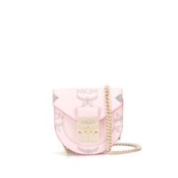 MCM Bolsa transversal com estampa de logo - Rosa