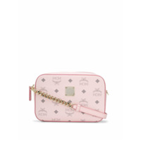 MCM Bolsa transversal com estampa de logo - Rosa