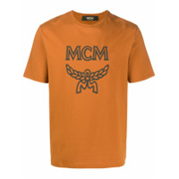 MCM Camiseta de algodão com estampa de logo - Marrom