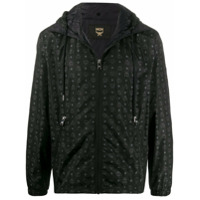 MCM Jaqueta com estampa de logo corrido - Preto