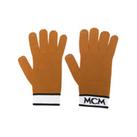 MCM Par de luvas de tricô com logo - Neutro