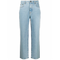 McQ Swallow Calça jeans cintura alta com contraste - Azul