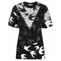 McQ Swallow Camiseta com estampa de pássaros - Preto