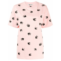 McQ Swallow Camiseta com estampa de pássaros - Rosa