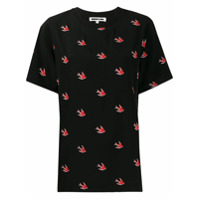 McQ Swallow Camiseta decote careca com estampa de andorinha - Preto