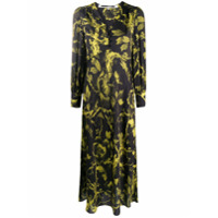 McQ Swallow Vestido longo com estampa floral - Preto