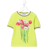 Mi Mi Sol floral short-sleeve sweater - Verde