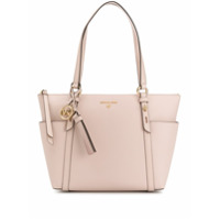 Michael Michael Kors Bolsa tote de couro com zíper - Rosa