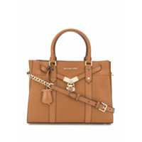 Michael Michael Kors Bolsa tote Padlock de couro - Marrom