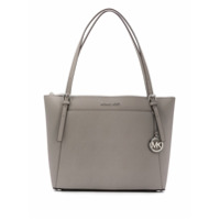 Michael Michael Kors Bolsa tote Voyager grande de couro cinza