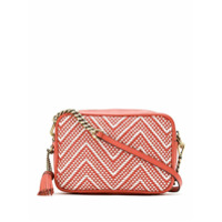 Michael Michael Kors Bolsa transversal de couro tressê - Vermelho