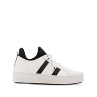 Michael Michael Kors Tênis bico arredondado com listras na lateral - Branco