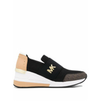 Michael Michael Kors Tênis slip-on com estampa de logo - Preto