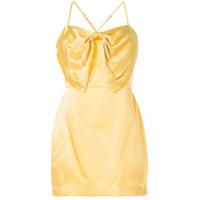 Michelle Mason Vestido de festa com detalhe de laço - Amarelo