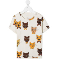 Mini Rodini Camiseta com estampa de gato - Neutro