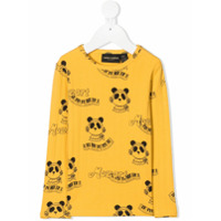 Mini Rodini Camiseta Mozart com estampa de panda - Amarelo