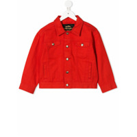 Mini Rodini Jaqueta jeans Teddy Bear - Vermelho
