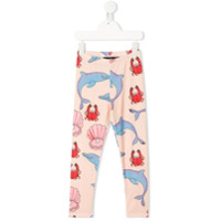 Mini Rodini Legging com estampa de golfinho - Rosa