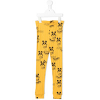 Mini Rodini Legging Mozart com estampa de panda - Amarelo
