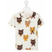 Mini Rodini singing cats-print T-shirt - Neutro