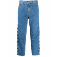 Mira Mikati Calça jeans com acabamento de contas - Azul