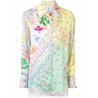 Mira Mikati Camisa oversized com estampa de bandana - Branco