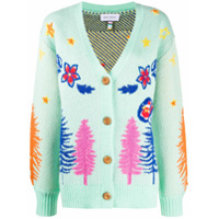 Mira Mikati Cardigan Western jacquard com bordado - Verde