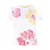 Mira Mikati embroidered flower pattern T-shirt - Branco