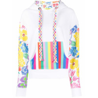 Mira Mikati Rainbow Floral Sleeve hoodie - Branco