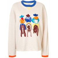 Mira Mikati Suéter de algodão com bordado - Neutro