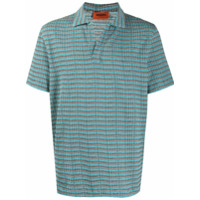 Missoni Camisa polo com estampa de listras - Azul