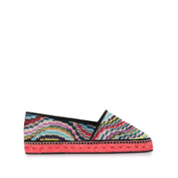 Missoni Espadrille de tricô com listras - Preto