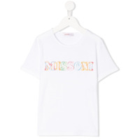 Missoni Kids Camiseta com logo bordado - Branco