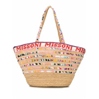 Missoni Mare Bolsa tote com acabamento de logo - Neutro