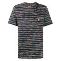 Missoni Mare Camiseta com listras e patch de logo - Azul