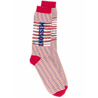 Missoni Par de meias de tricô com logo - Vermelho