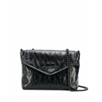 Miu Miu Bolsa tiracolo de couro com textura - Preto