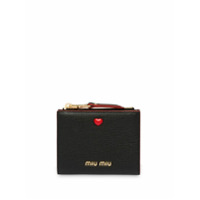 Miu Miu Carteira com detalhe de coração - Preto