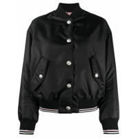 Miu Miu cat embroidery bomber jacket - Preto