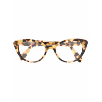 Miu Miu Eyewear Armação de óculos gatinho - Marrom