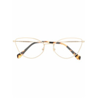 Miu Miu Eyewear cat-eye frame glasses - Dourado
