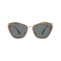 Miu Miu Eyewear Noir glitter sunglasses - Preto