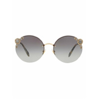 Miu Miu Eyewear Óculos de sol arredondado - Dourado