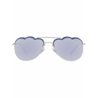 Miu Miu Eyewear Óculos de sol aviador Cloud - Azul