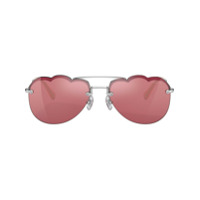 Miu Miu Eyewear Óculos de sol aviador Cloud - Rosa