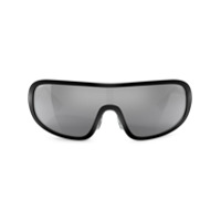 Miu Miu Eyewear Óculos de sol com lentes espelhadas degradê e logo - Preto