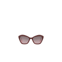 Miu Miu Eyewear Óculos de sol com logo de strass - Vermelho